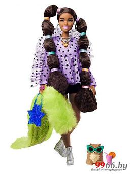 Кукла Mattel Barbie Экстра с переплетенными резинками хвостиками GXF10