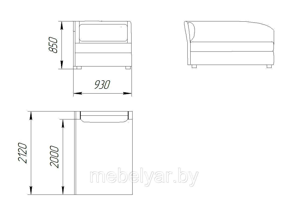 Кровать Алиса с боковым щитом (встроенный матрас, ППУ) ZMF - фото 3 - id-p163967422