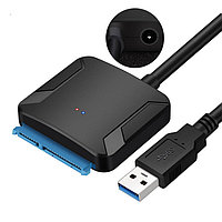 Адаптер - переходник - кабель SATA - USB2.0 для жесткого диска SSD/HDD 2.5″/3.5″ с разъемом питания, ver.01,