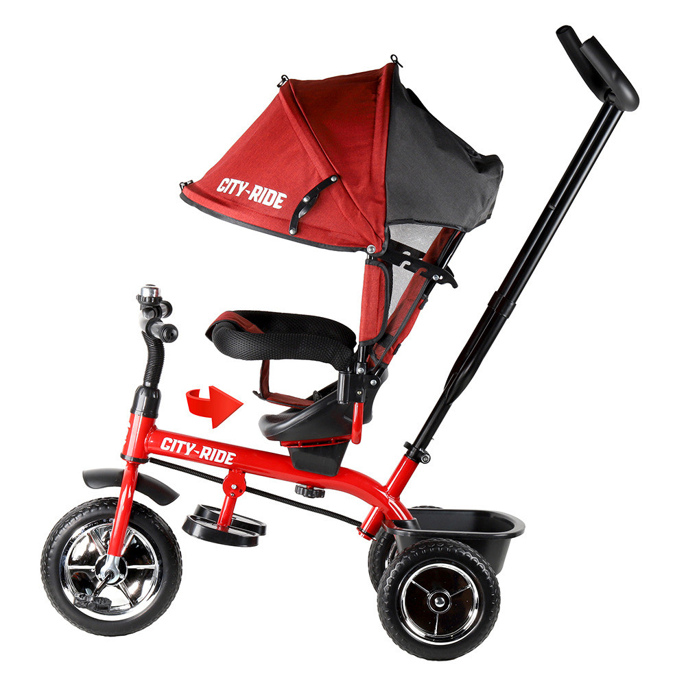 Детский трехколесный велосипед с поворотным сидением City Ride Compact арт. 01RD (красный) - фото 2 - id-p178952263