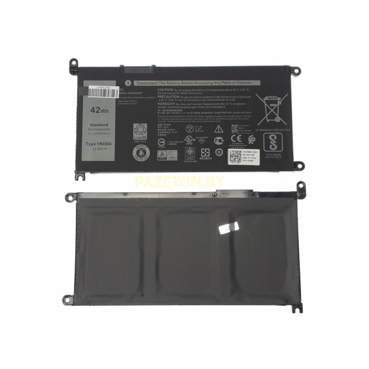 01VX1H 0VM732 1VX1H батарея для ноутбука li-pol 11,4v 42wh черный