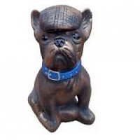 Копилка собака бульдожек в кепке бронза,17 см арт. клс-17159