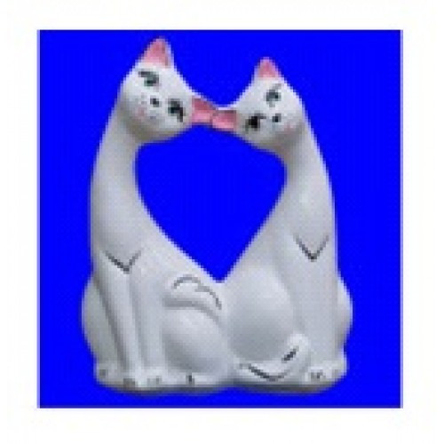 Копилка коты влюблённая пара большая белая глазурь 30 см. арт. кл-1129 - фото 1 - id-p170629324