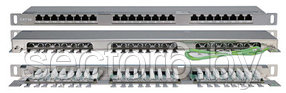 Hyperline PPHD-19-24-8P8C-C5E-SH-110D Патч-панель высокой плотности 19", 0.5U, 24 порта RJ-45, категория 5E,