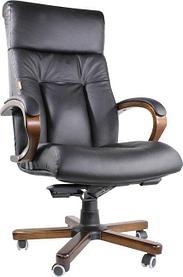 Офисное кресло Chairman 421 Россия кожа черная CHAIRMAN 6082595