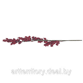Ветка декоративная "Бузина" с красными ягодами без листьев, длина 50 см