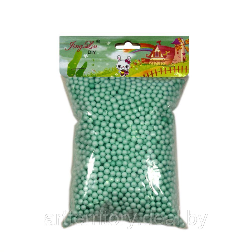 Декоративные шарики мелкие из пенопласта, диаметр 4мм, зеленые - фото 1 - id-p178965758