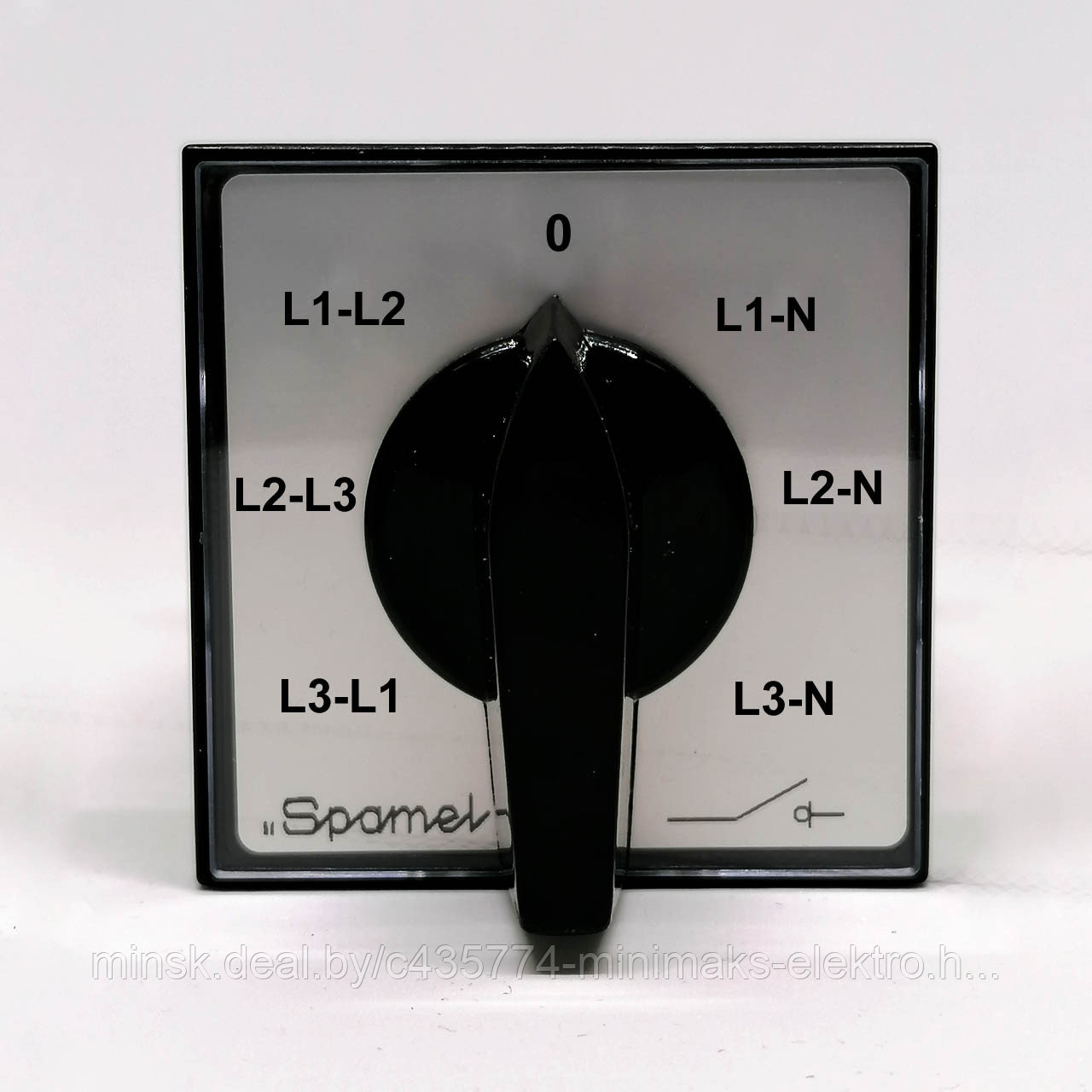 Переключатель LK16R-3.877\P03 схема "L3-L1"-"L2-L3"-"L1-L2"-0-"L1-N"-"L2-N"-"L3-N"