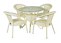Комплект садовой мебели DECO 4 с круглым столом, белый