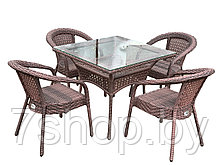 Комплект садовой мебели DECO 4 с квадратным столом, шоколад