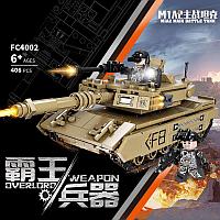 Конструктор “Военный танк”, 406 деталей, подвижные детали, арт.FC4002