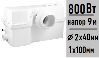 Туалетный насос измельчитель JEMIX STP-800