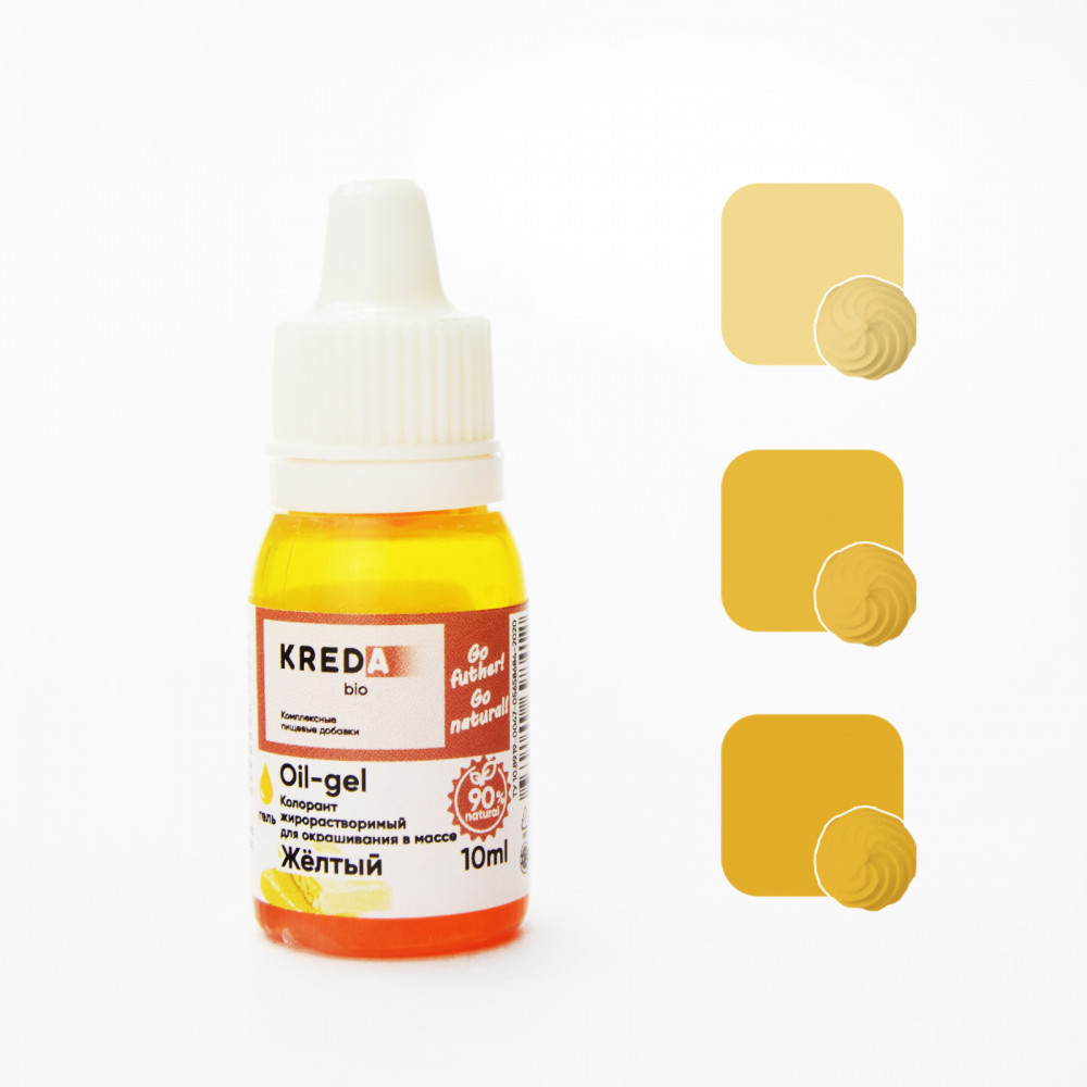 Oil-gel 02 желтый, краситель жирорастворимый пищевой 10мл