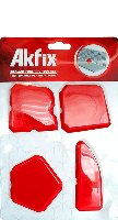 Набор эластичных пластиковых шпателей Akfix (4 шт) YBM4