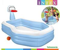 Надувной детский бассейн Intex 57183 Shootin Hoops 257х188х130 см