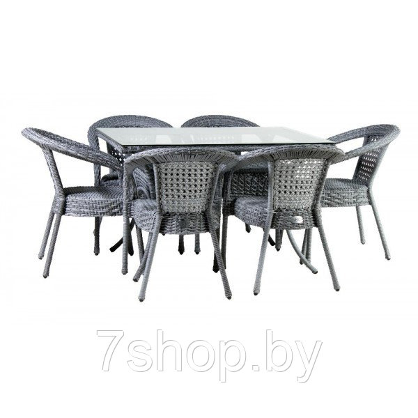 Комплект садовой мебели DECO 6 PLUS с прямоугольным столом, шоколад - фото 4 - id-p178991992