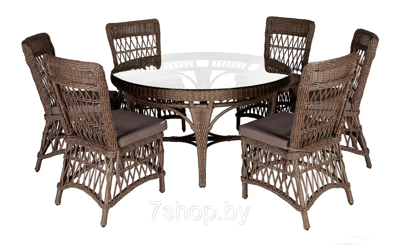 Комплект садовой мебели LEGEND с круглым столом, шоколад - фото 1 - id-p178991995