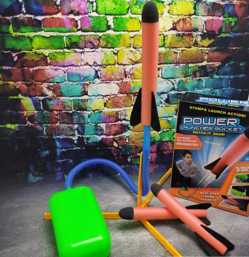 Игровой набор "Ракеты" Qunxing Toys 5+ (3 ракеты, шланг, педальная пусковая установка, подставка) - фото 1 - id-p178992635