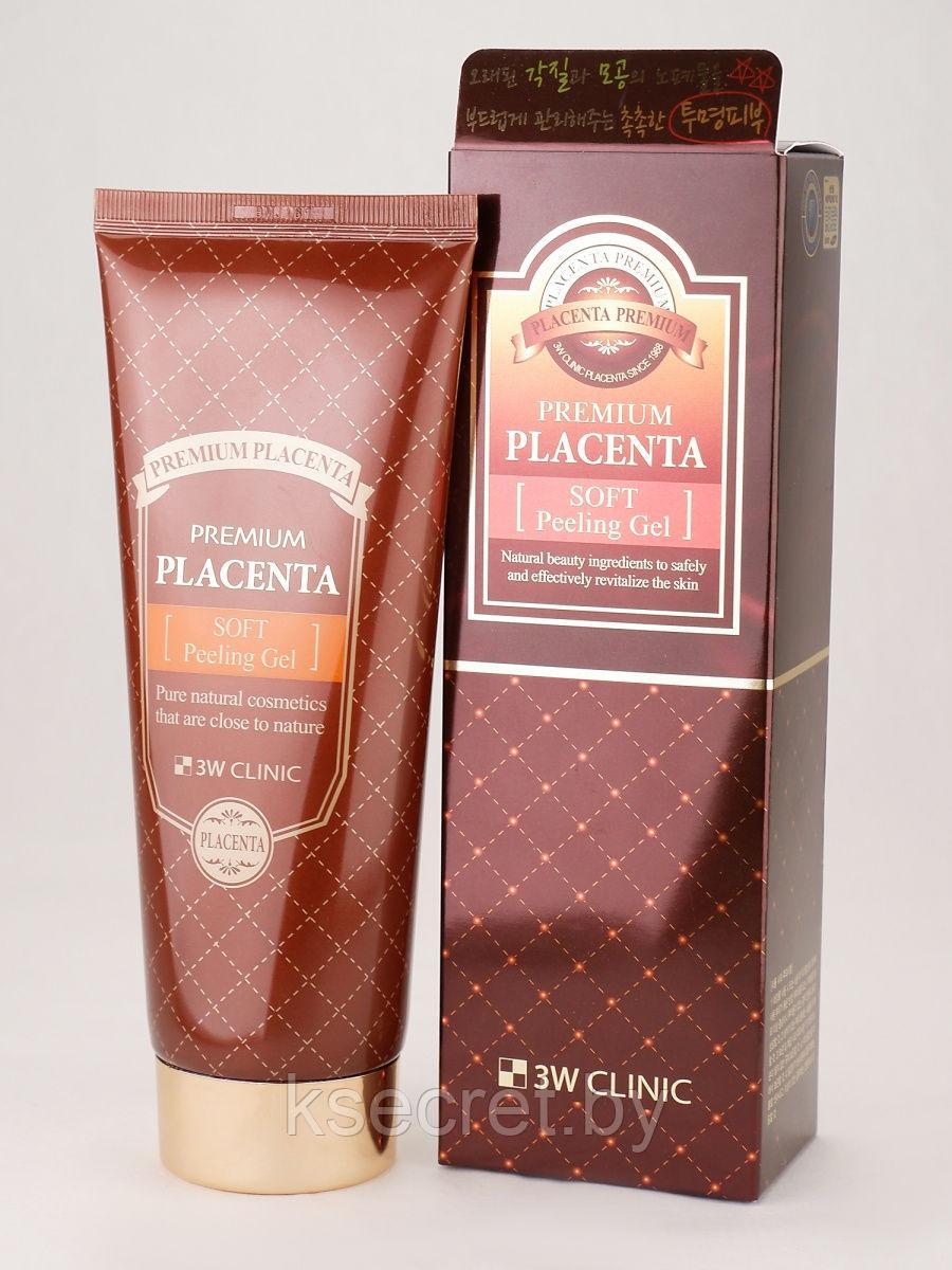 Пилинг-скатка с плацентой для лица 3W CLINIC Premium Placenta Soft Peeling Gel 180 мл - фото 1 - id-p178996490