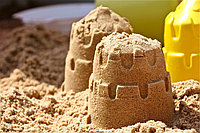 Песок для детей чистый белый для засыпки в песочницу мытый мелкий как речной, мешок ~ 25 кг
