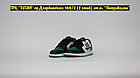 Кроссовки Air Jordan 1 Black White Green Low, фото 2