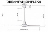 Потолочный вентилятор Dreamfan Simple 90 (65 Вт), фото 7