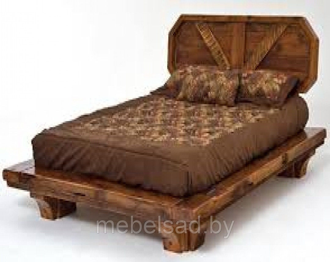 Кровать деревянная рустикальная "Кантри Люкс №18" Ш1600мм*Д2250мм