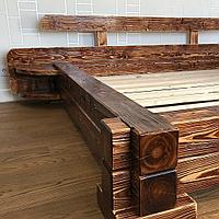 Кровать деревянная рустикальная "Кантри Люкс №19" Ш1600мм*Д2250мм