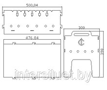 Разборный мангал "iнтерСiлуэт" 500х300хН390мм , черный мат.