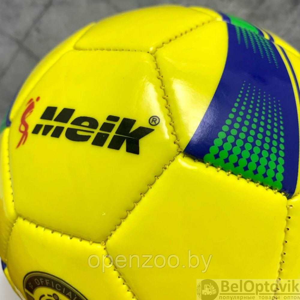 Мяч игровой Meik для волейбола, гандбола, 15 см (детского футбола) Желтый с черным - фото 4 - id-p179021192