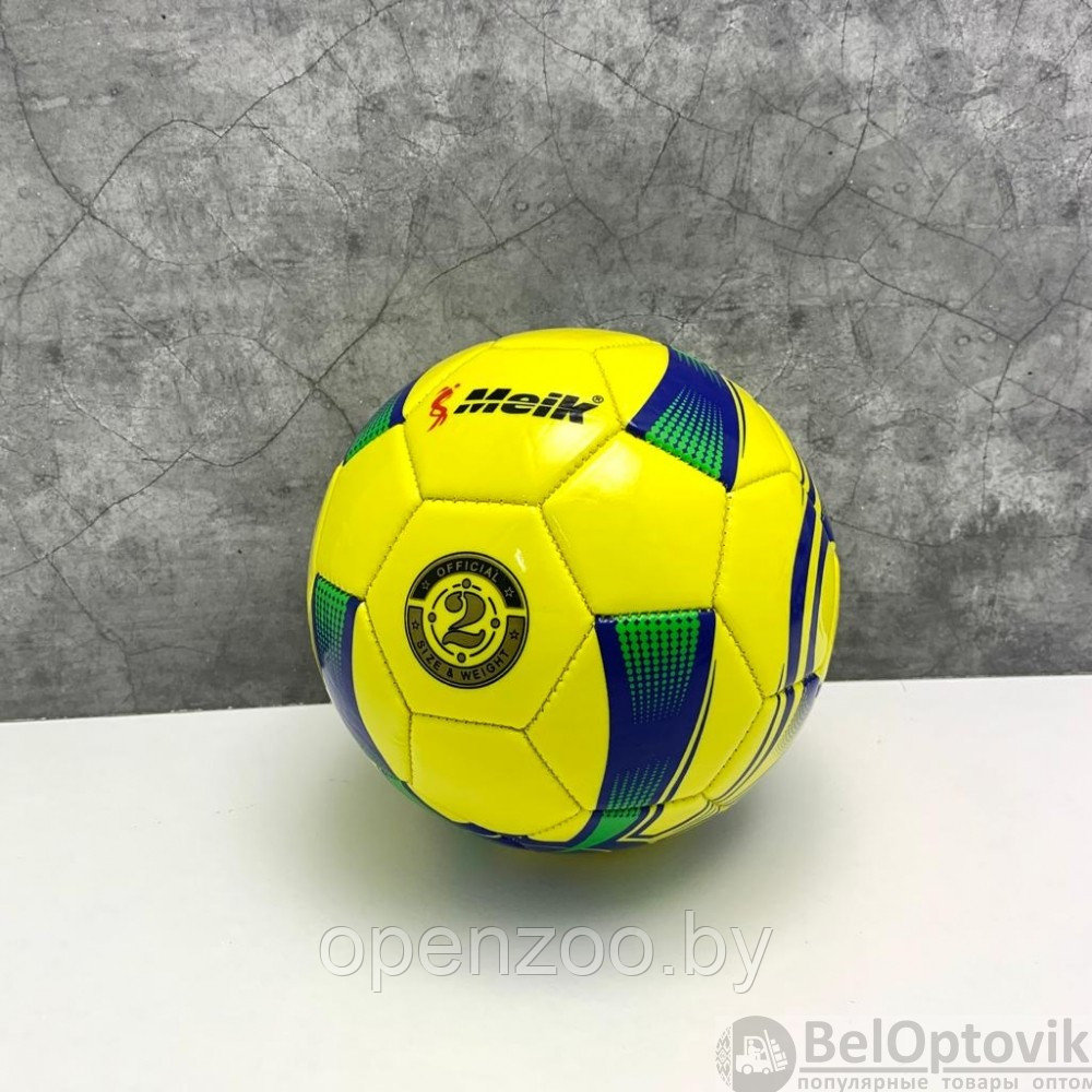 Мяч игровой Meik для волейбола, гандбола, 15 см (детского футбола) Желтый с черным - фото 5 - id-p179021192