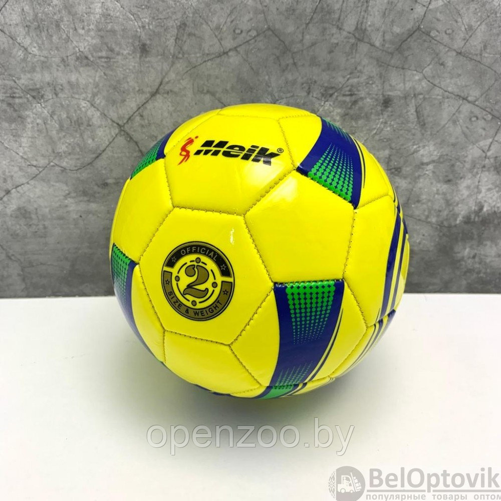 Мяч игровой Meik для волейбола, гандбола, 15 см (детского футбола) Желтый с черным - фото 6 - id-p179021192