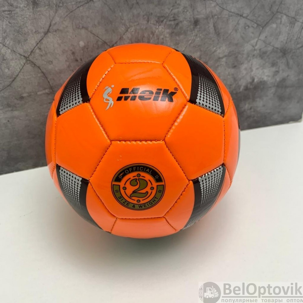 Мяч игровой Meik для волейбола, гандбола, 15 см (детского футбола) Белый с черным - фото 2 - id-p179021294
