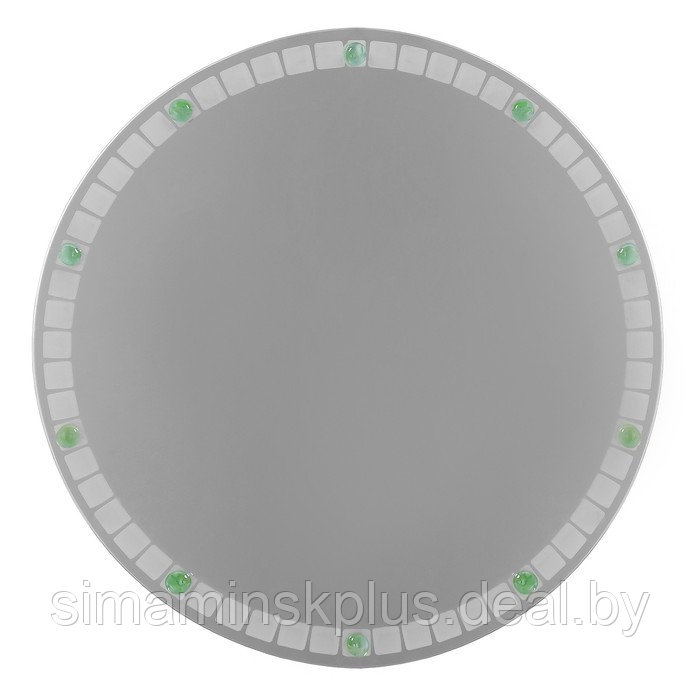 Зеркало «Одуванчики», с пескоструйной графикой и фьюзингом, настенное, D=50 см МИКС - фото 5 - id-p179032121