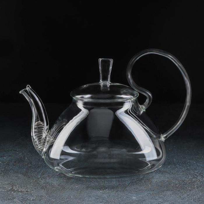Чайник стеклянный заварочный с металлическим ситом Magistro, 1 л, 20,5×15 см - фото 1 - id-p179033372