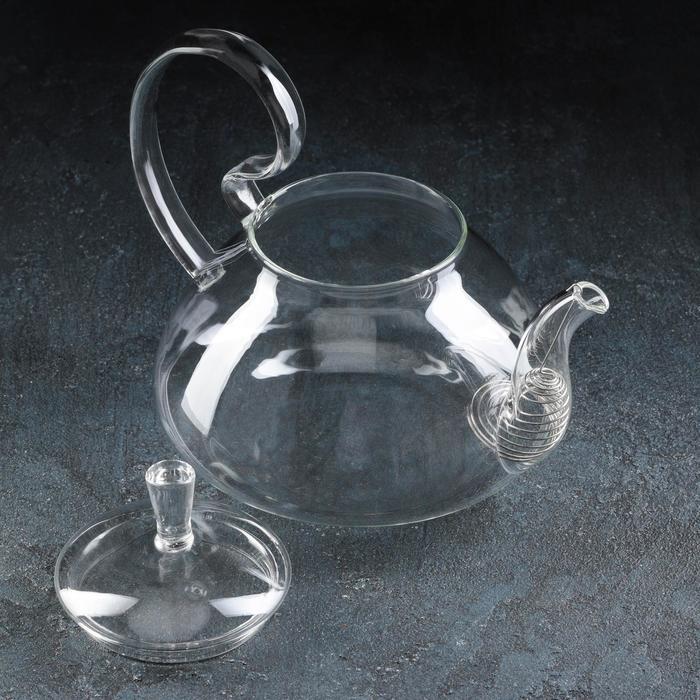 Чайник стеклянный заварочный с металлическим ситом Magistro, 1 л, 20,5×15 см - фото 2 - id-p179033372