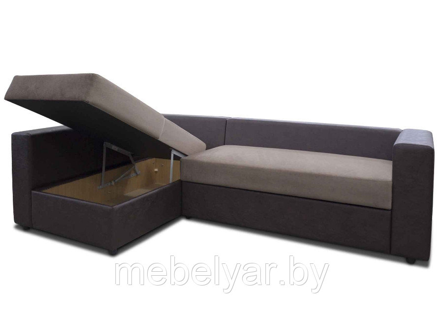 Угловой диван раскладной Виктория-1 (ПБ, графит) ZMF - фото 3 - id-p163967029