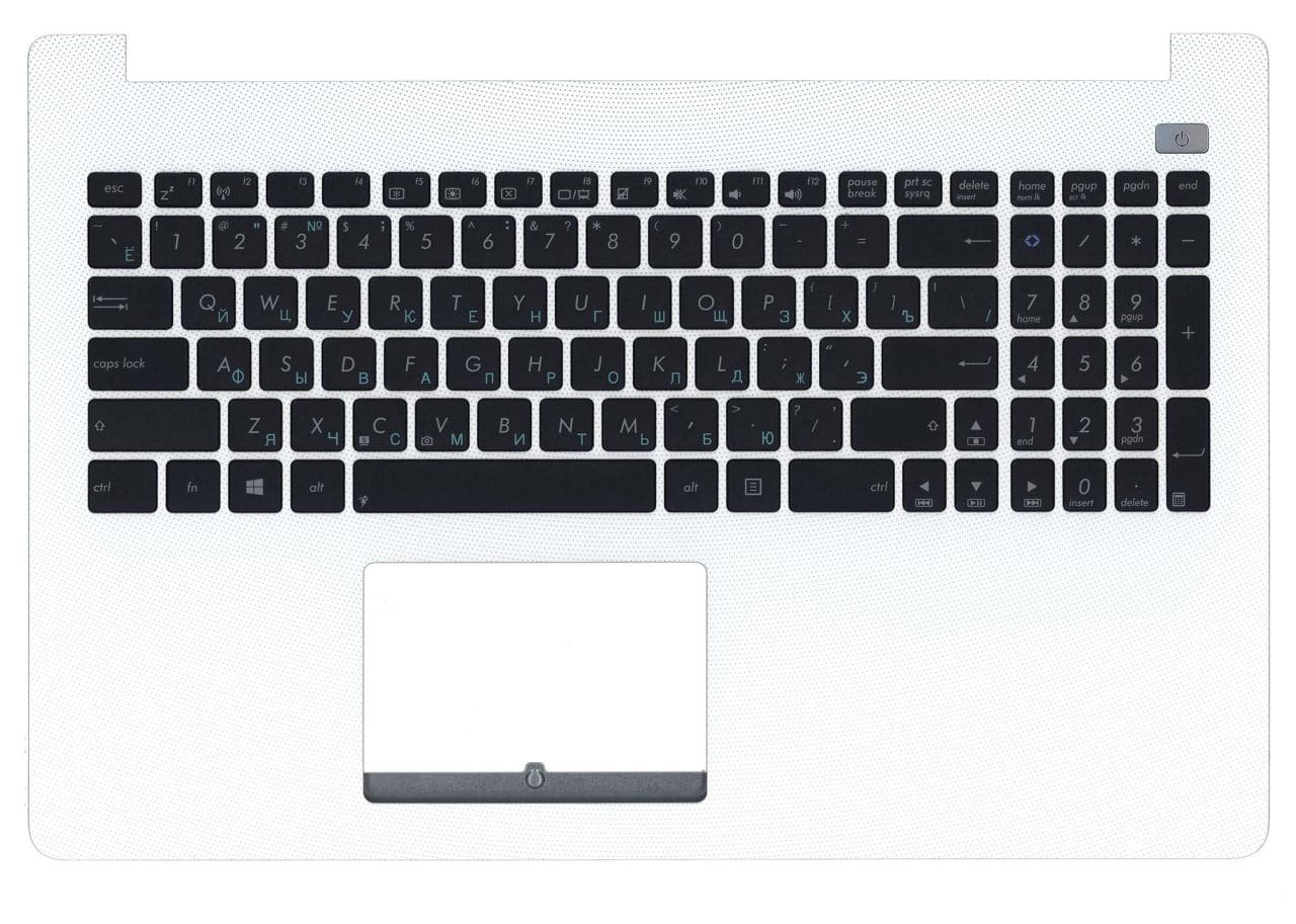 Верхняя часть корпуса (Palmrest) Asus VivoBook X502 с клавиатурой, белый