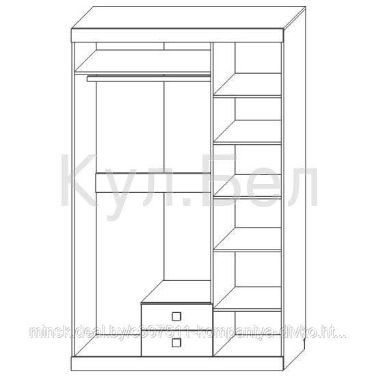 Шкаф 3Д2Я Лондон - фото 3 - id-p179042556