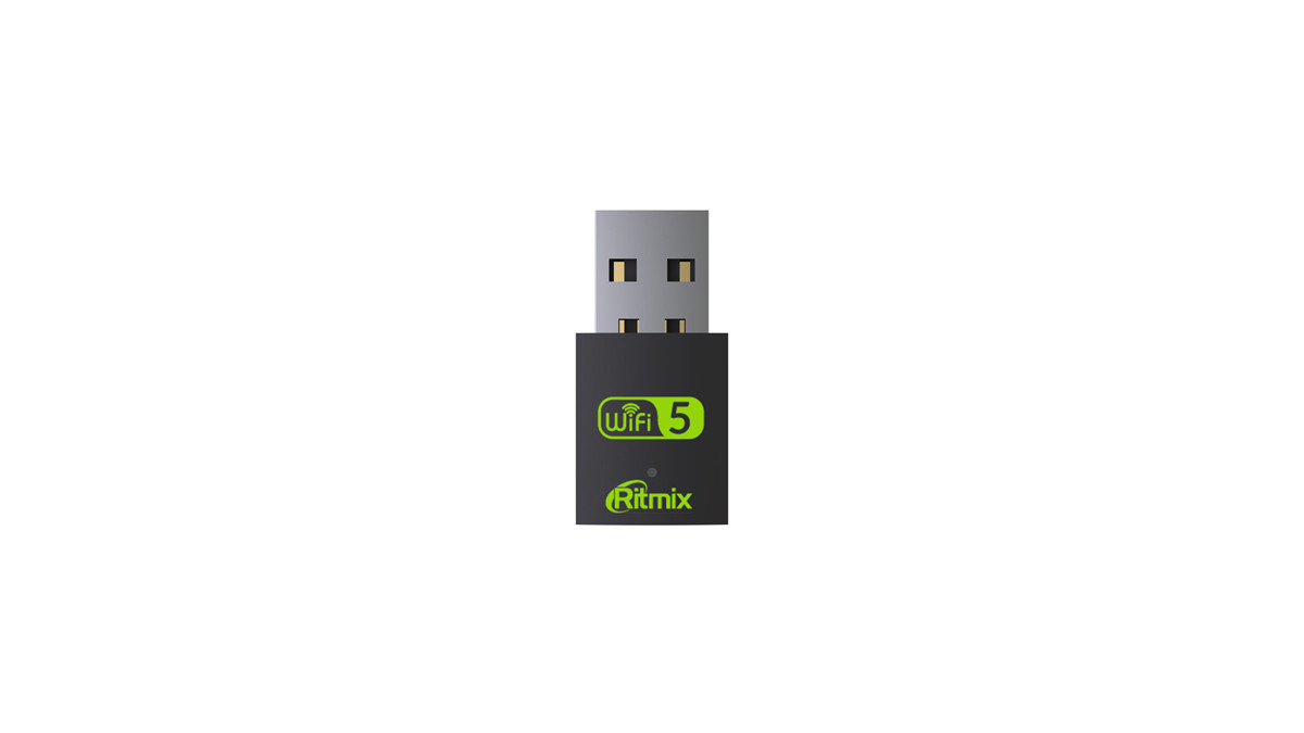 Wi-Fi USB-адаптер RITMIX RWA-150 с поддержкой WiFi5, 2.4ГГц + 5ГГц. - фото 2 - id-p179043454