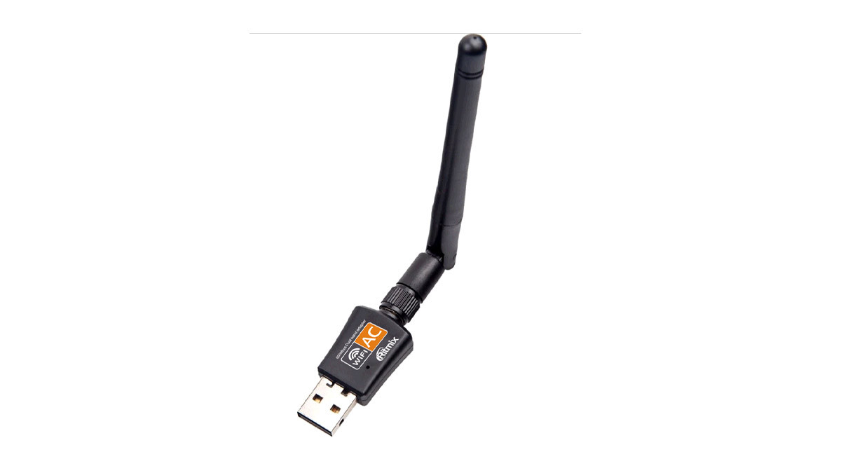 Wi-Fi USB-адаптер RITMIX RWA-250 со съемной антенной и поддержкой WiFi5, 2.4ГГц + 5ГГц - фото 2 - id-p179044548