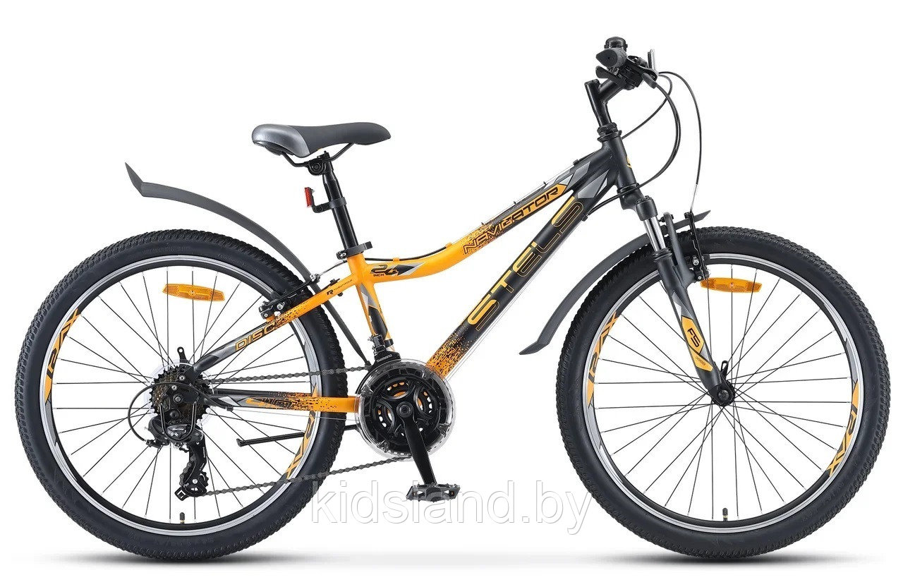 Велосипед Stels Navigator 410 V 24'' (черный/желтый) - фото 1 - id-p179049142