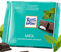 Шоколад RITTER SPORT Мята темный, 100г.