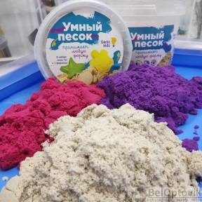 Набор для творчества GENIO KIDS Умный песок (живой кинетический песок), 1000g Белый - фото 1 - id-p116448959