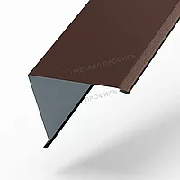 Металл Профиль Планка угла наружного 30х30х3000 NormanMP (ПЭ-01-8017-0.5)