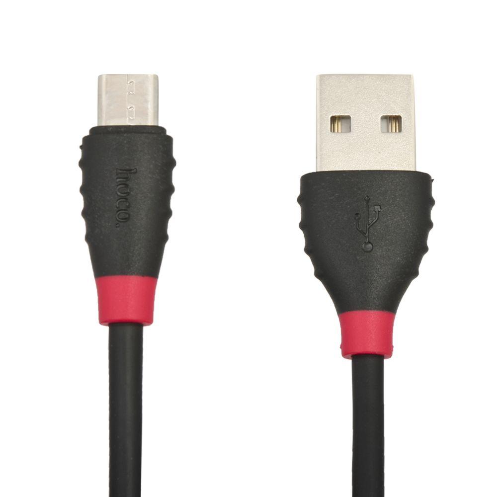 USB кабель Hoco X27 Excellent Charge Data Cable For Micro, 1.2 м, черный