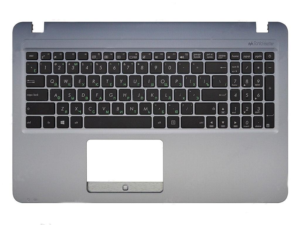 Верхняя часть корпуса (Palmrest) Asus VivoBook X540 с клавиатурой, серо-фиолетовый - фото 1 - id-p173770110