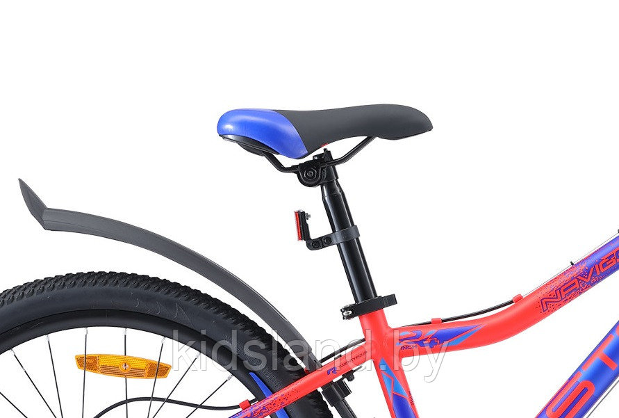 Велосипед Stels Navigator 410 Md 24" (синий/неоновый-красный) - фото 3 - id-p179096912