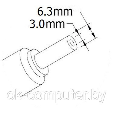 Зарядка (блок питания) для ноутбуков Toshiba Tecra S2, S3, 15V 5A 75W, штекер 6.3x3.0 мм - фото 3 - id-p179099719