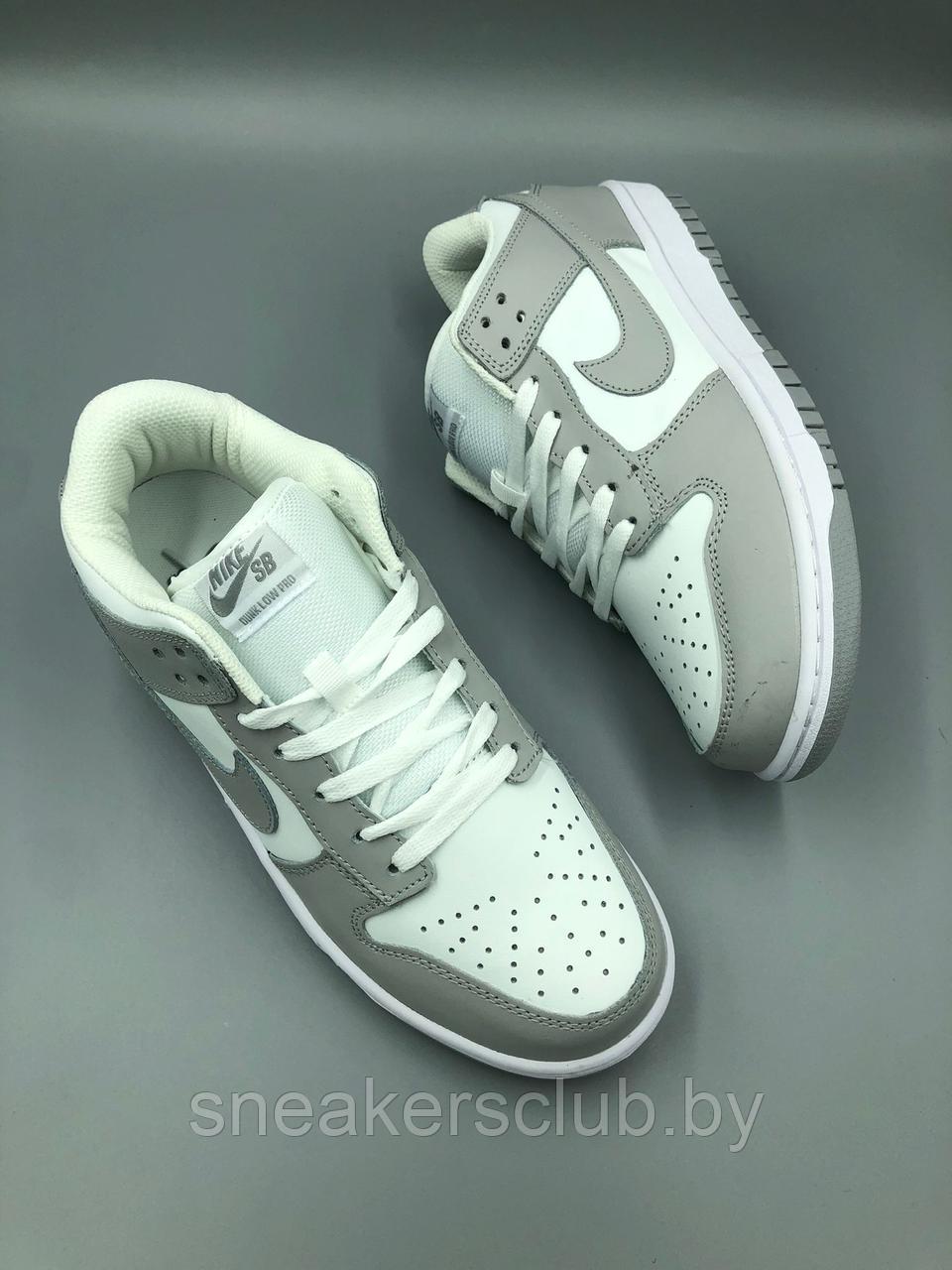 Кроссовки мужские Nike SB / демисезонные / повседневные бело-серые - фото 2 - id-p179113881